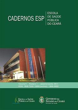 					Visualizar v. 5 n. 1 (2011): Cadernos ESP - Revista Cientí­fica da Escola de Saúde Pública do Ceará
				